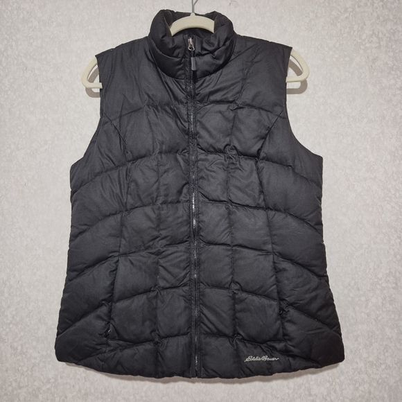 EDDIE BAUER Black Puffer Vest...SIZE:M - Picture 1 of 11